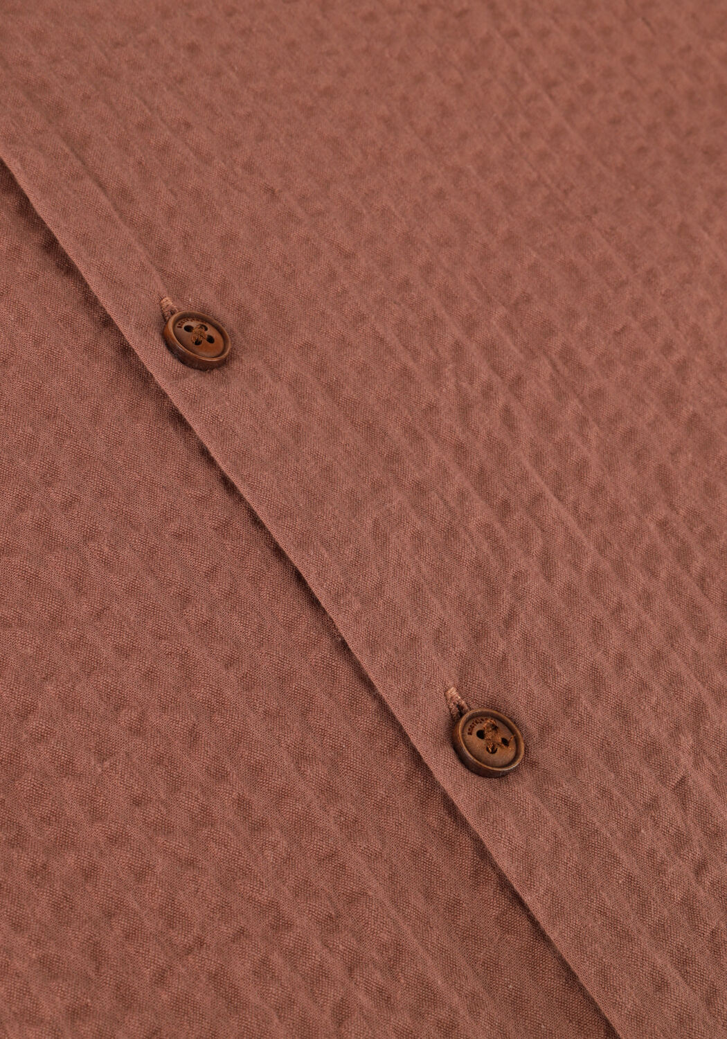 Cognac ANERKJENDT Casual overhemd AKLEO S/S SEERSUCKER SHIRT - large