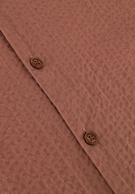 Cognac ANERKJENDT Casual overhemd AKLEO S/S SEERSUCKER SHIRT Cognac ANERKJENDT Casual overhemd AKLEO S/S SEERSUCKER SHIRT - large