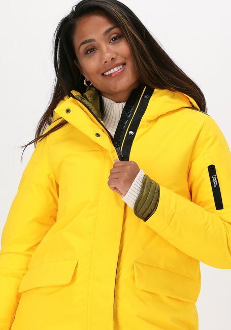 Gele NATIONAL GEOGRAPHIC Parka's HOODED COAT WOMEN - large