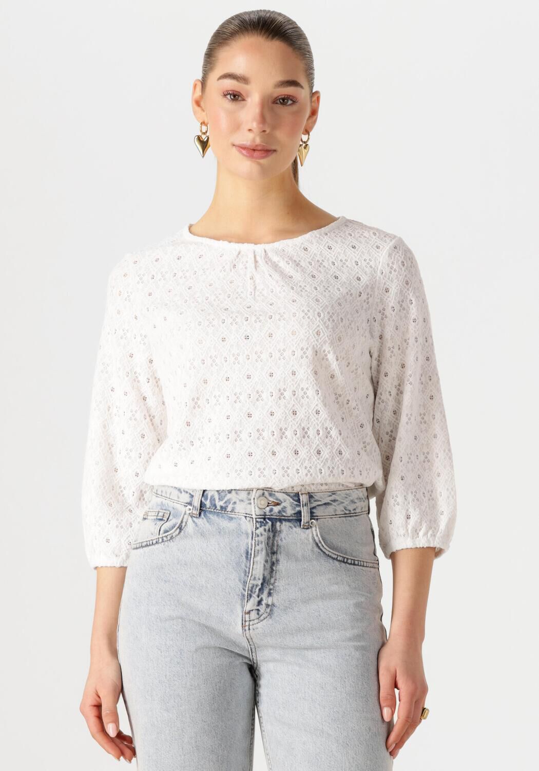 OBJECT Dames Blouses Objlaila 3 4 Re Top Wit