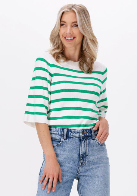Groene NEO NOIR Trui MINKA STRIPE KNIT BLOUSE - large