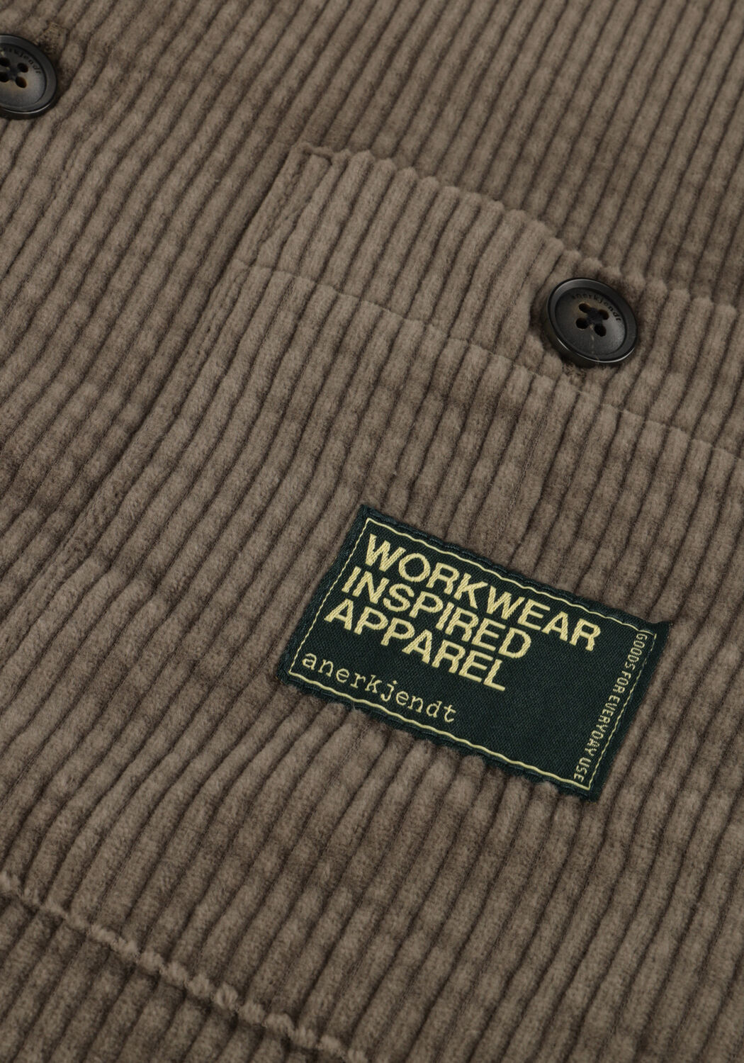 Groene ANERKJENDT Overshirts AKTHEO CORD L/S OVERSHIRT - large