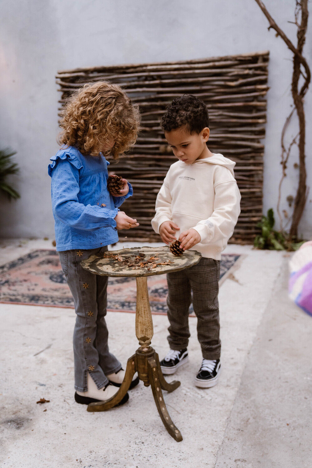 Grijze DAILY7 Flared jeans 2452 FLARED FIT FLOWER - large