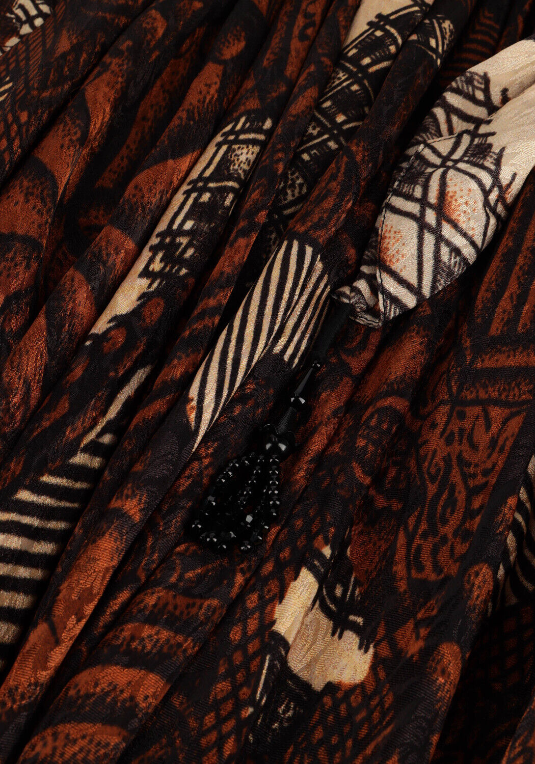 Bruine MES DEMOISELLES Midi jurk ABBEY - large