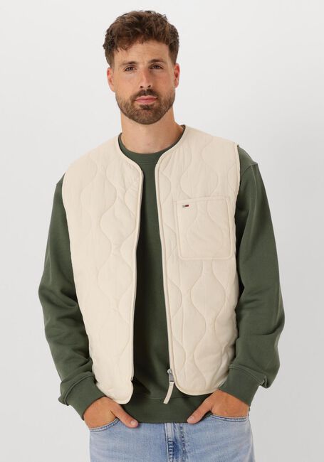 Witte TOMMY JEANS Gewatteerde jas TJM QUILTED VEST EXT - large