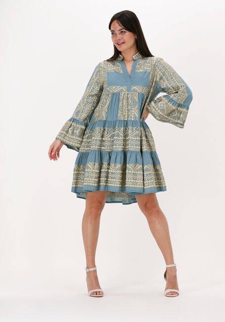 Blauwe GREEK ARCHAIC KORI Mini jurk SHORT DRESS ALL OVER - large