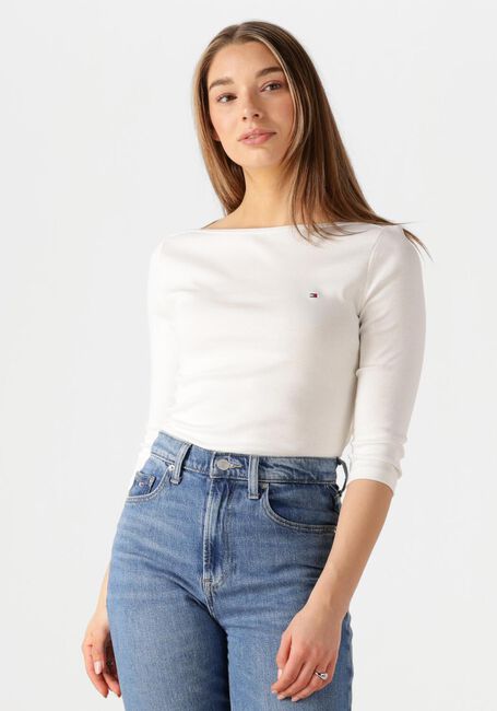 Witte TOMMY HILFIGER Tops & T-shirts NEW CODY SLIM BOAT-NK 3/4SLV - large