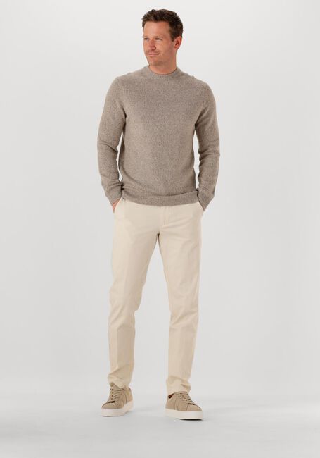 Beige PROFUOMO Trui PULLOVER CREW NECK WOOLBLEND - large
