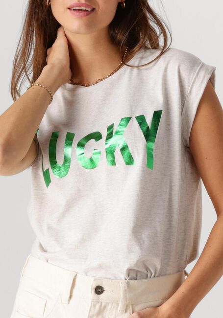 Grijze BY-BAR T-shirt THELMA LUCKY TOP - large