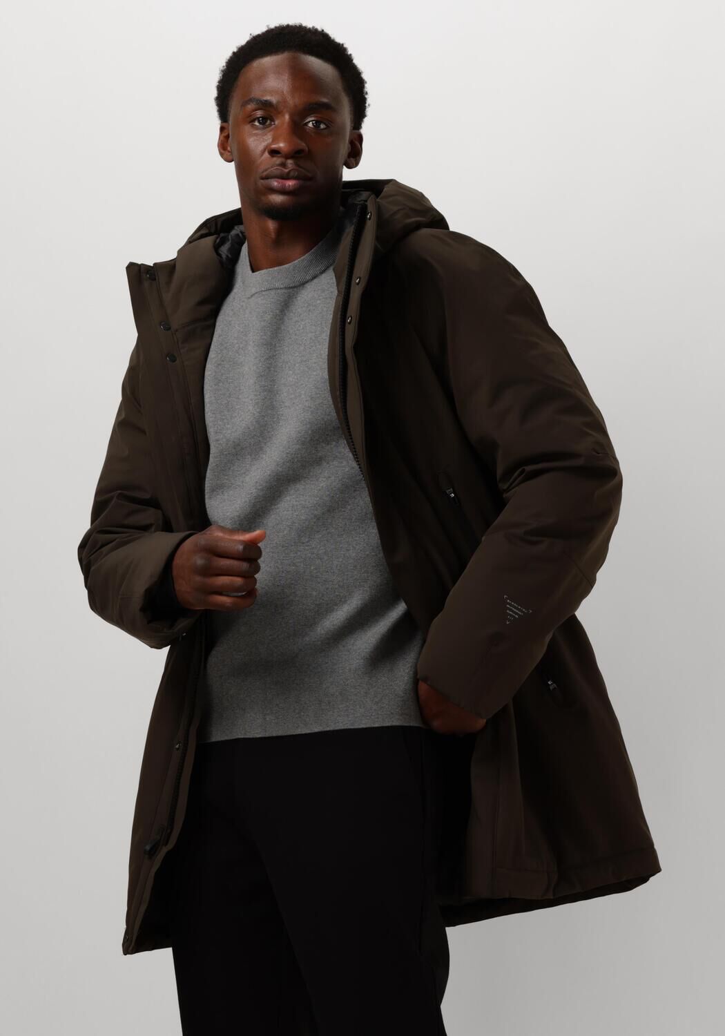 Krakatau Parka Jas in Donkergroen Green Heren