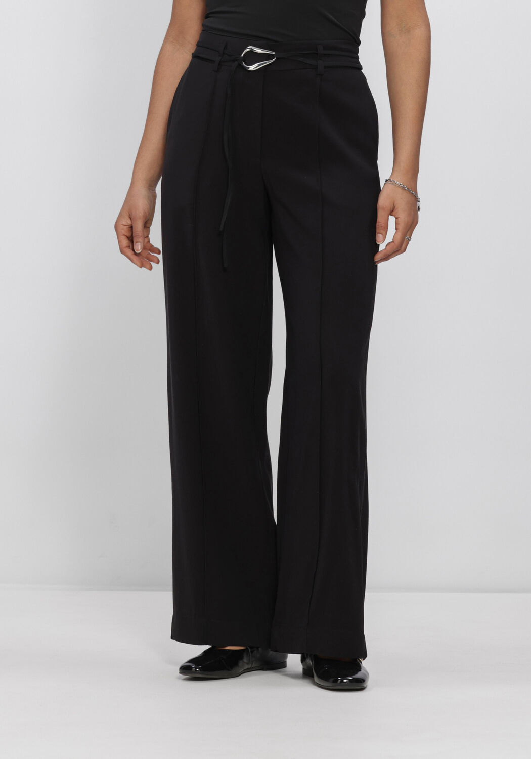 Zwarte OBJECT Broeken OBJMABEL MW LO PANT E VIP 26 - large