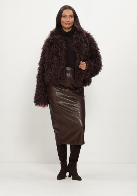 Bruine STUDIO AR Faux fur jas MILLIE FAUX TIBET LAMB - large