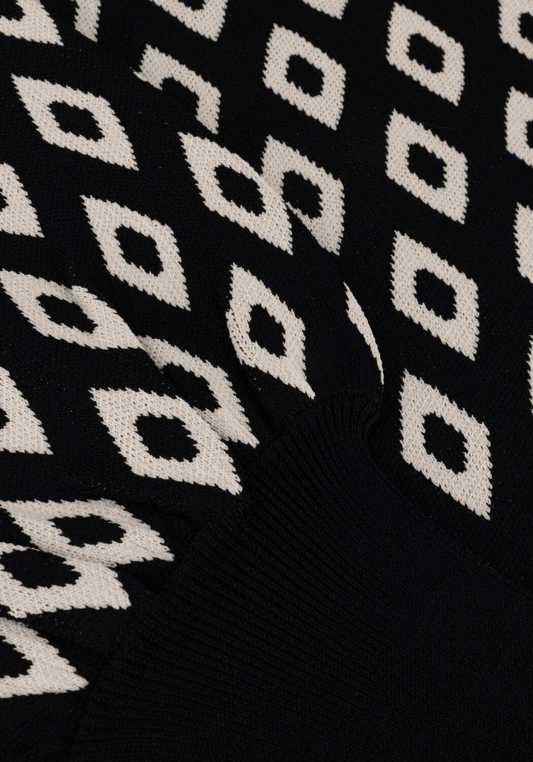 Zwarte SUMMUM Trui ARGYLE V-NECK SWEATER VISCOSE POLYAMIDE KNIT - large