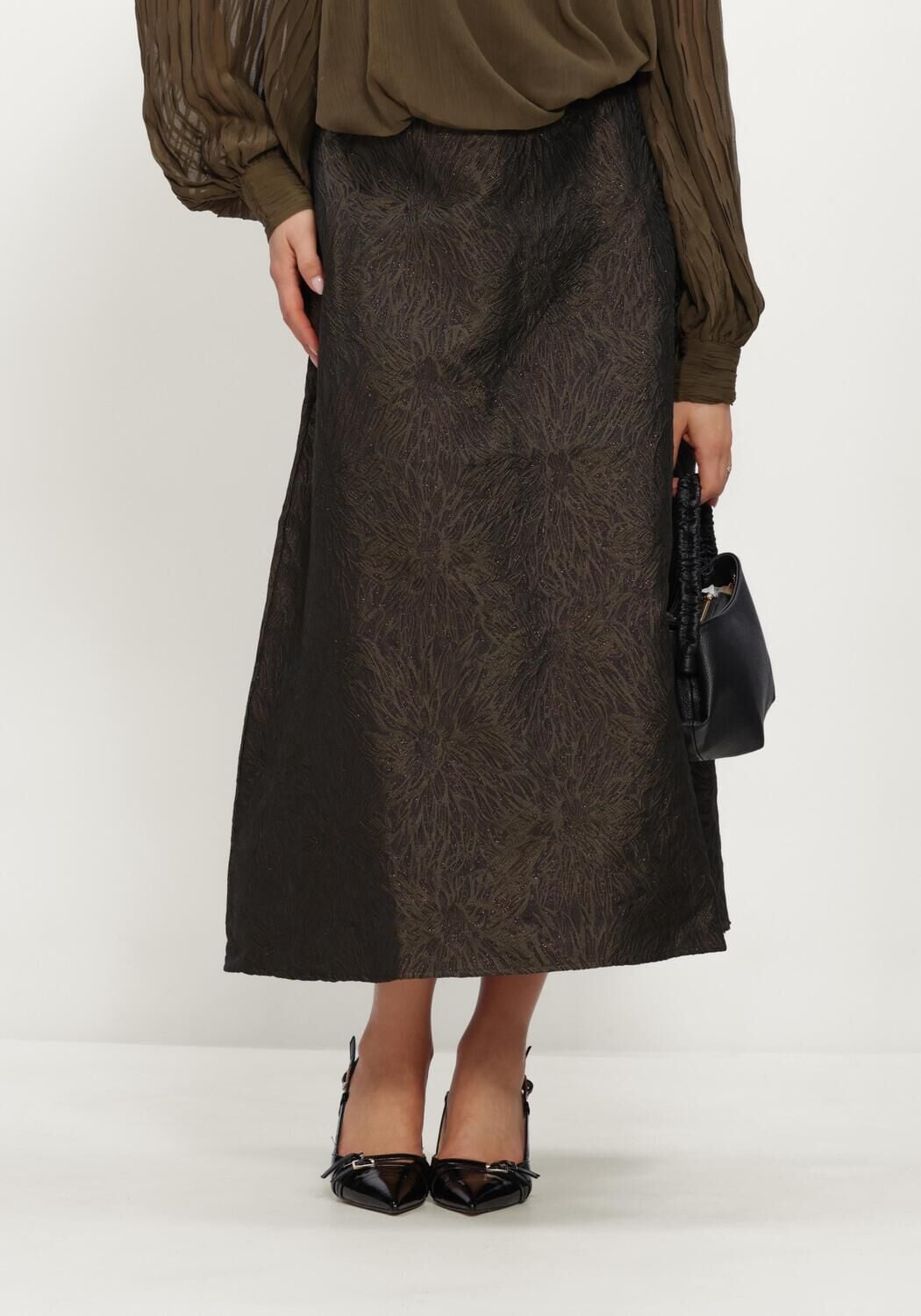 Y.A.S. YAS Dames Rokken Yasleroc Hw Ankle Skirt Groen
