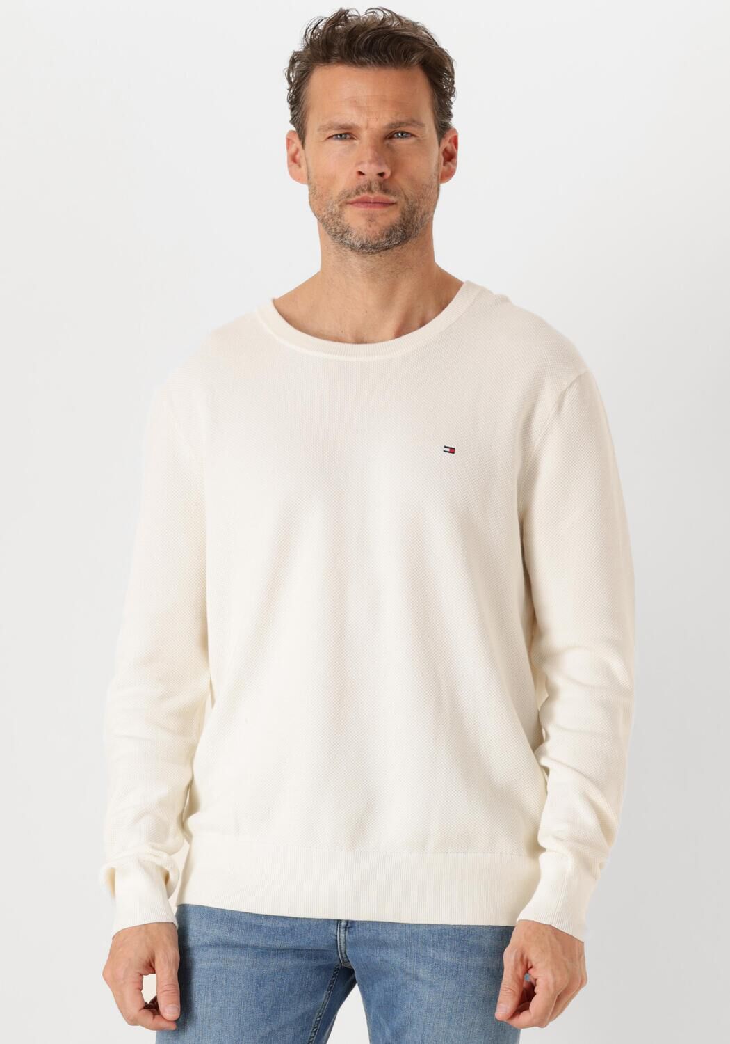 TOMMY HILFIGER Heren Truien & Vesten Essential Structure Crew Neck Creme
