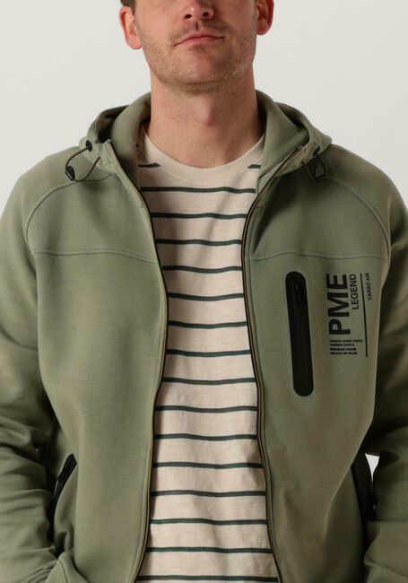 Olijf PME LEGEND Jack ZIP JACKET INTERLOCK SWEAT - large