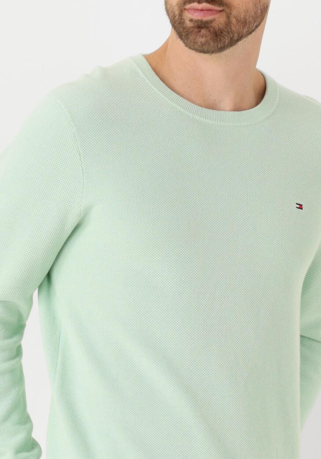TOMMY HILFIGER Heren Truien & Vesten Essential Structure Crew Neck Mint