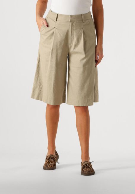 Groene GESTUZ Broeken GZIZZA LINEN MW SHORT - large
