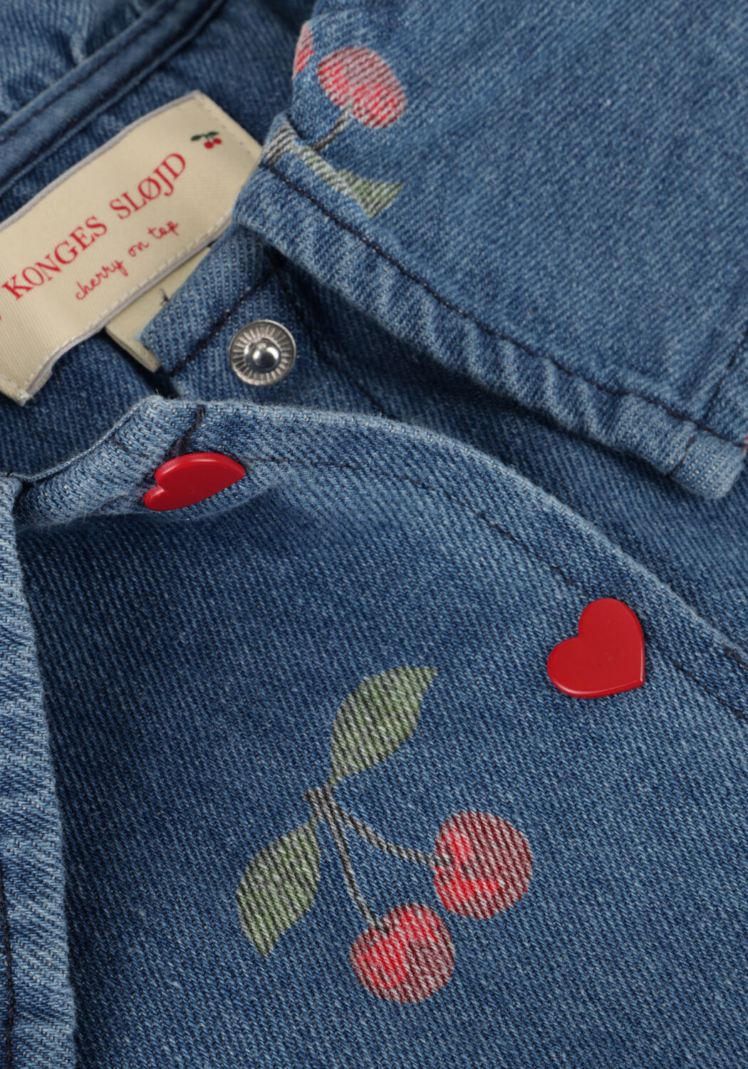 Blauwe KONGES SLOJD Blouses MAGOT DENIM SHIRT GOTS - large