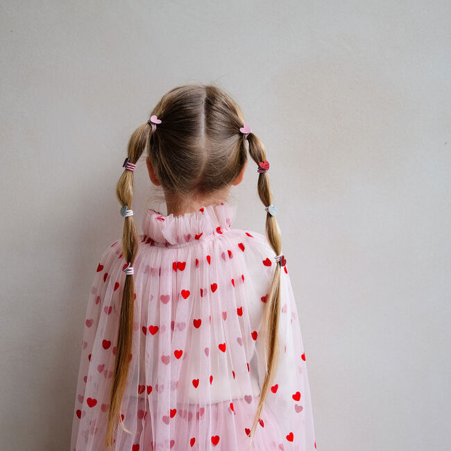 Roze Mimi & Lula Haaraccessoires HEART MINI PONIES - large