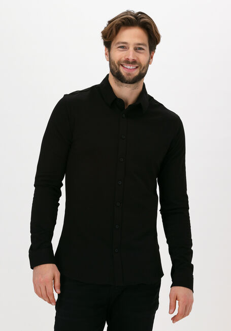 Zwarte PUREWHITE Casual overhemd ESSENTIAL SHIRT JERSEY - large