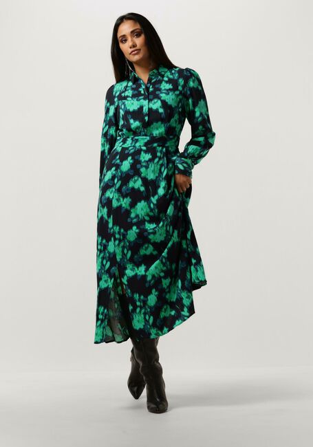Zwarte Y.A.S. Midi jurk YASFLAIR LS LONG SHIRT DRESS S. - large