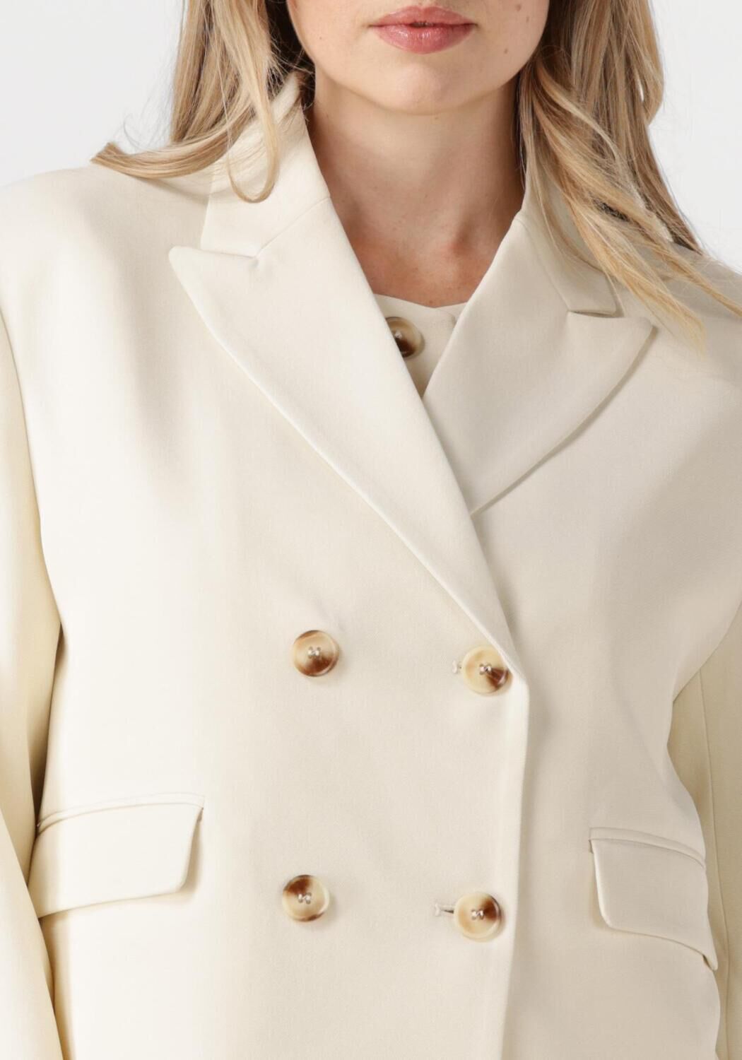 NEO NOIR Dames Blazers Birtha Structure Waistcoat Ecru
