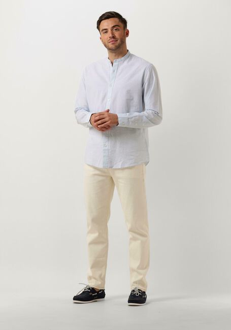 Blauwe SELECTED HOMME Casual overhemd SLHREGNEW-LINEN SHIRT LS BAND - large
