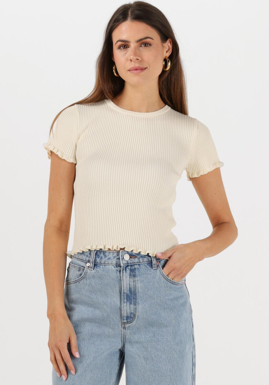SILVIAN HEACH Dames Tops & T-shirts Gpp25034ma Ecru