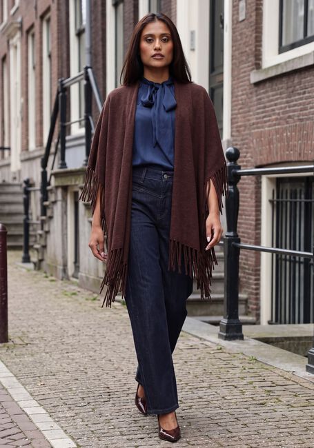 Donkerblauwe CAMBIO Wide jeans ORNELLA - large