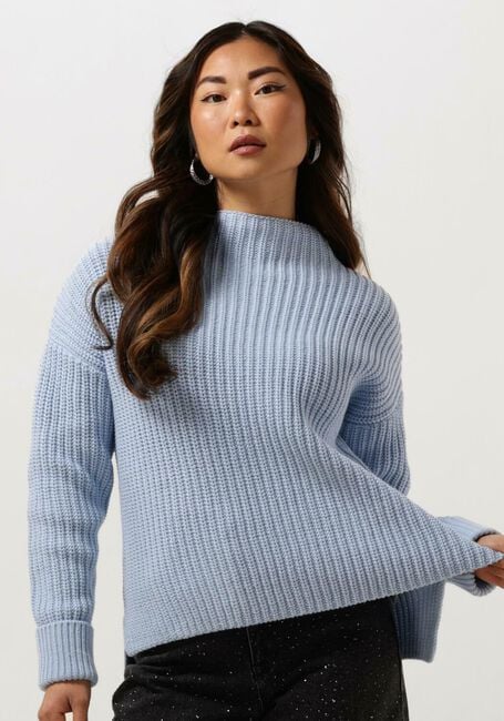 Lichtblauwe SELECTED FEMME Trui SELMA LS KNIT PULLOVER B - large