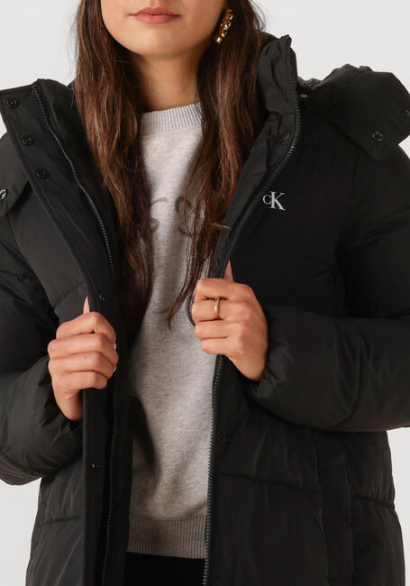 Zwarte CALVIN KLEIN Gewatteerde jas MONOLOGO NON-DOWN LONG PUFFER - large