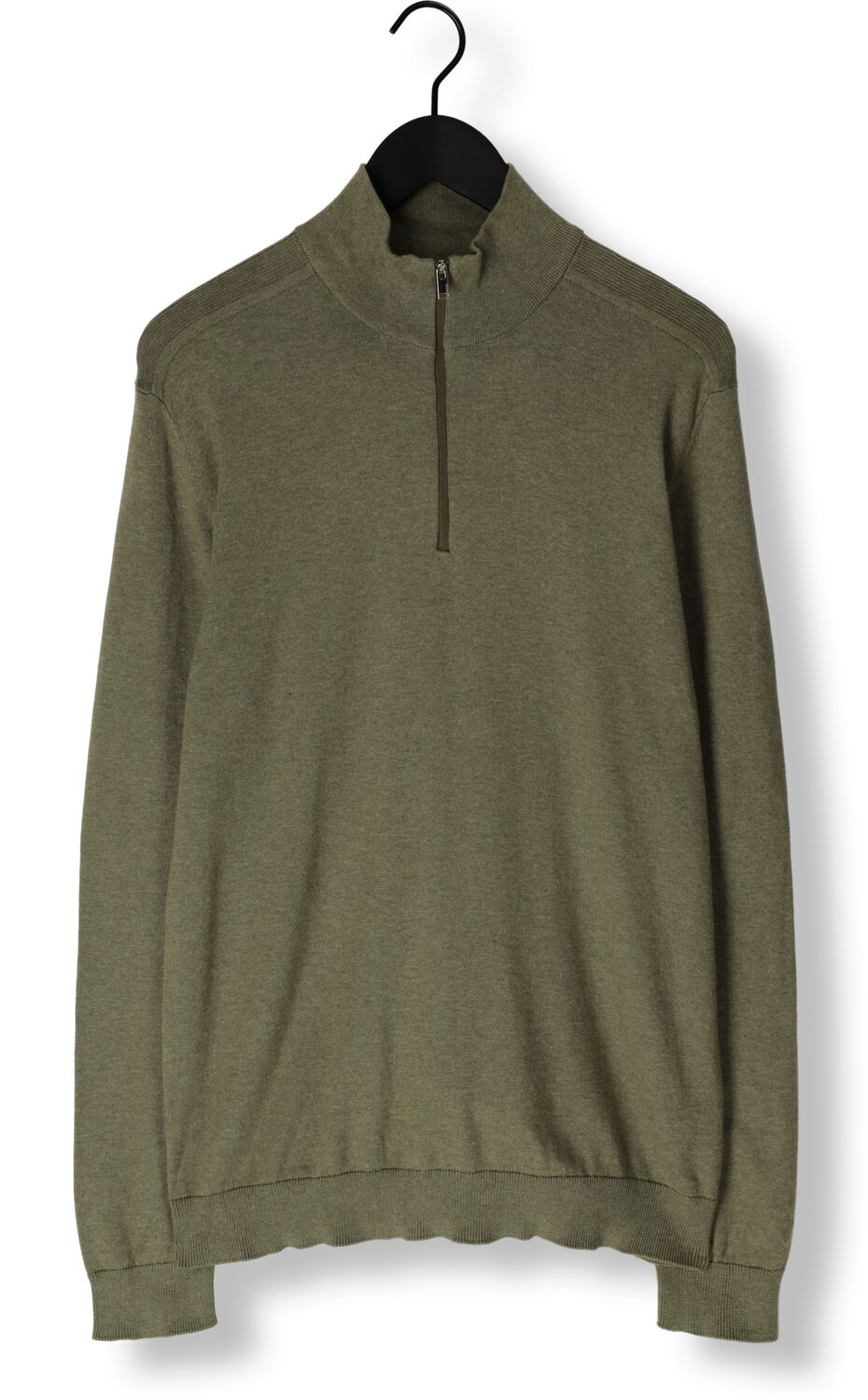 SELECTED HOMME Heren Truien & Vesten Slhberg Half Zip Cardigan Noos Groen