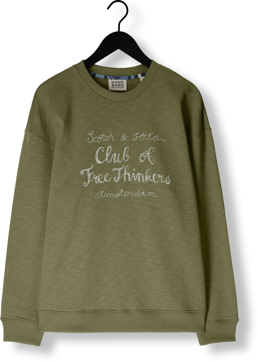 SCOTCH & SODA Heren Truien & Vesten Chest Artwork Sweatshirt Groen