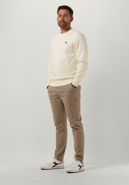 Ecru FRED PERRY Sweater CREW NECK SWEATSHIRT - large