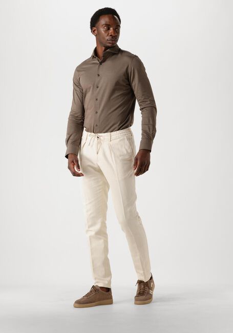 Taupe PROFUOMO Klassiek overhemd SHIRT X-CUTAWAY SC SF JAPANESE KNITTED - large