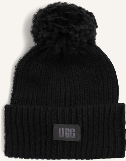 Zwarte UGG Muts CHUNKY RIB BEANIE KNIT POM SET Zwarte UGG Muts CHUNKY RIB BEANIE KNIT POM SET - large