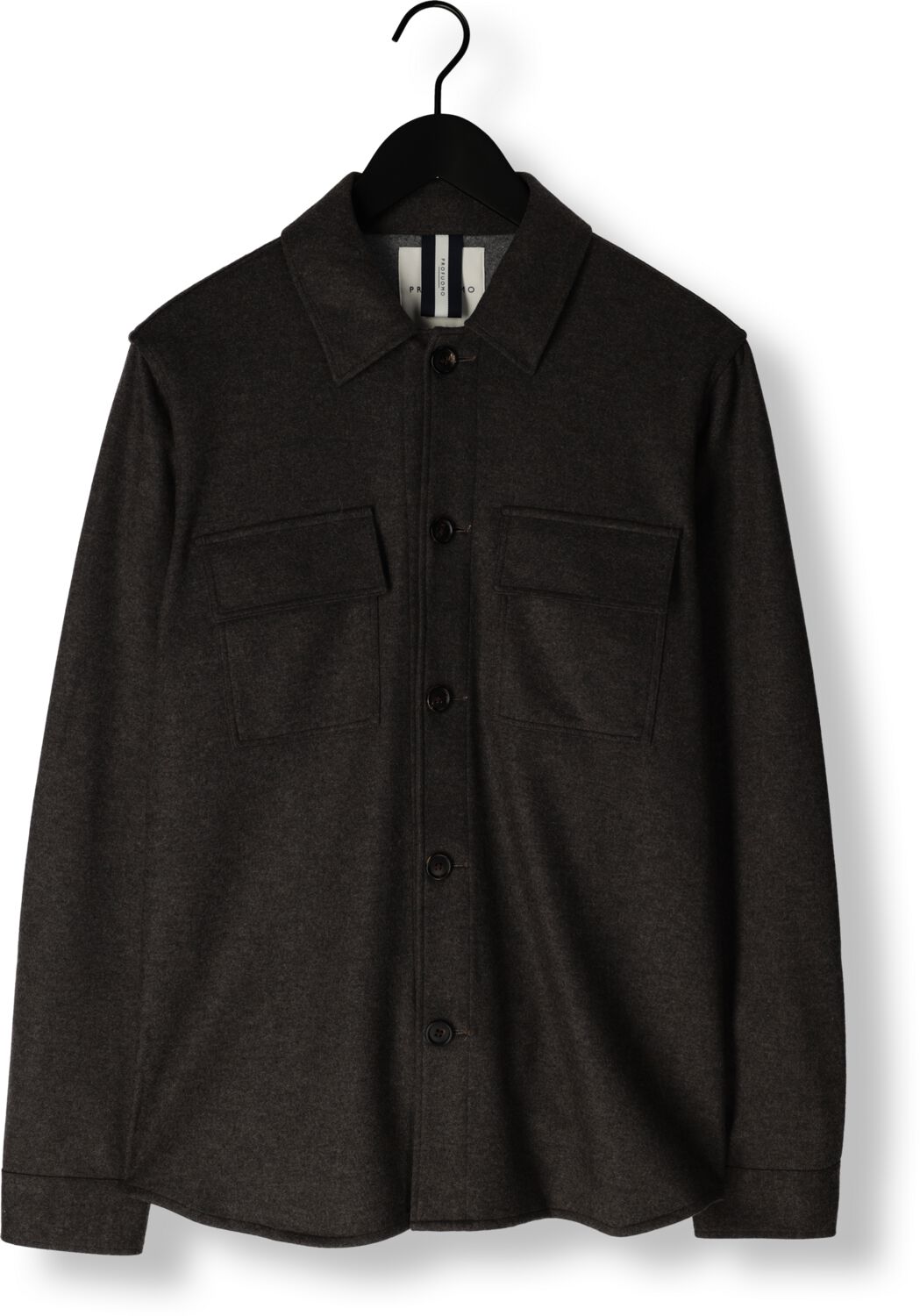 PROFUOMO Heren Overshirts Overshirt Knitted Bruin
