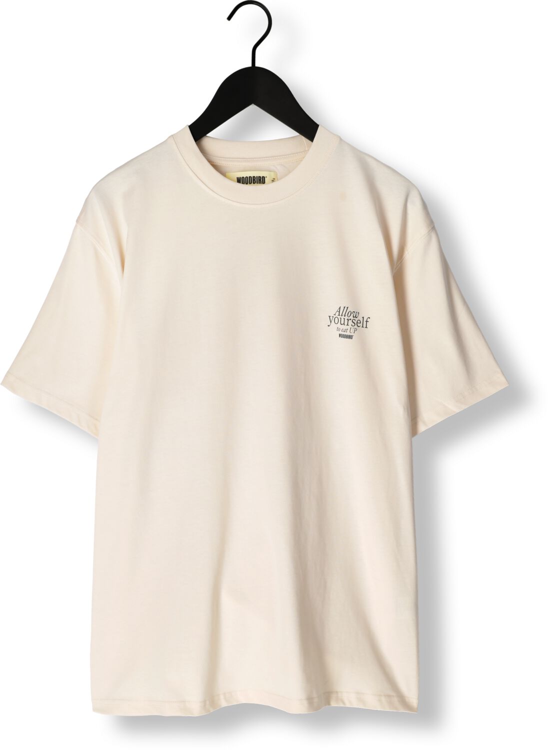 WOODBIRD Heren Polo's & T-shirts Wbbaine Eat Tee Gebroken Wit