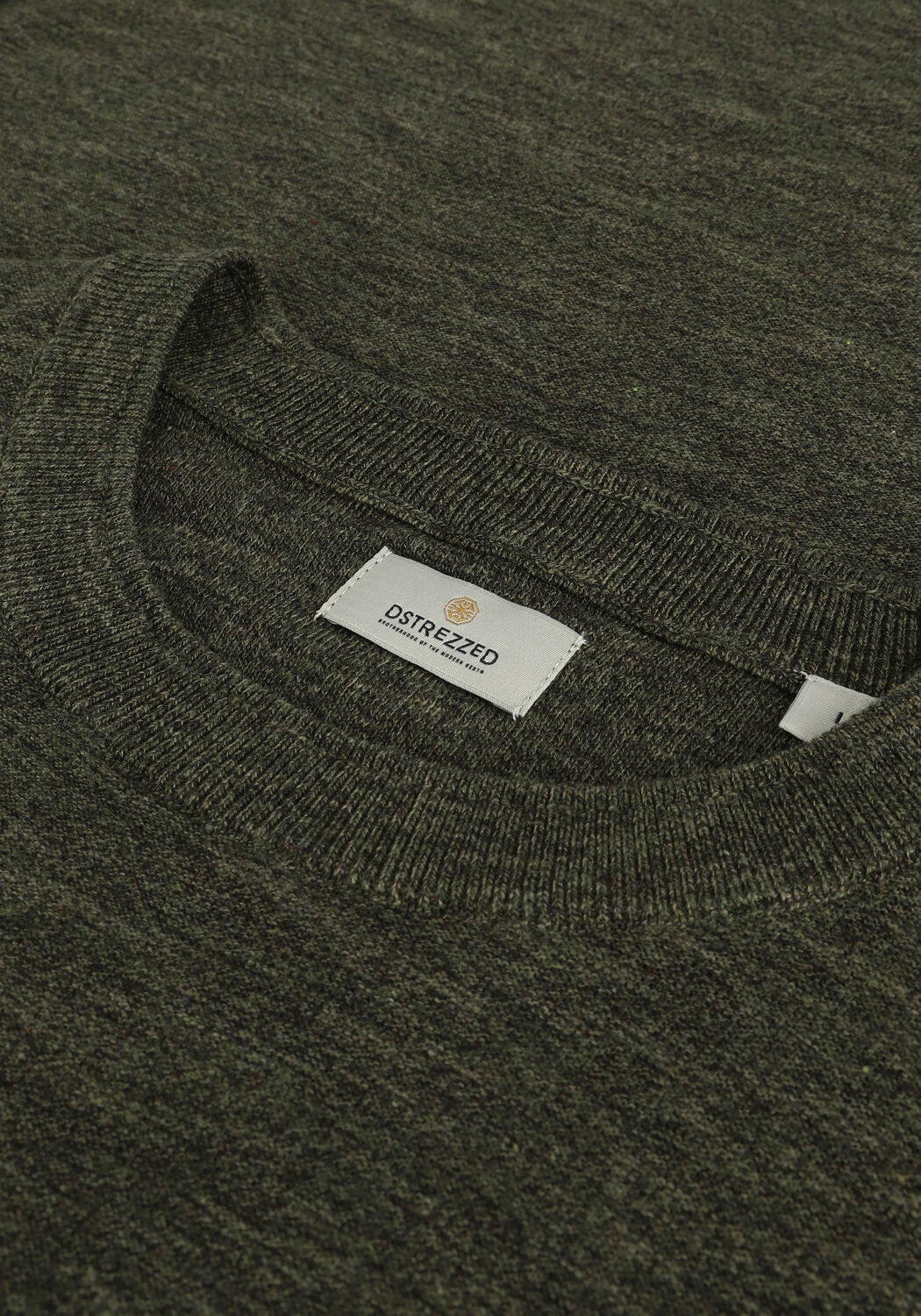 Donkergroene DSTREZZED Trui TURTLE NECK CABLE STRUCTURE NA - large