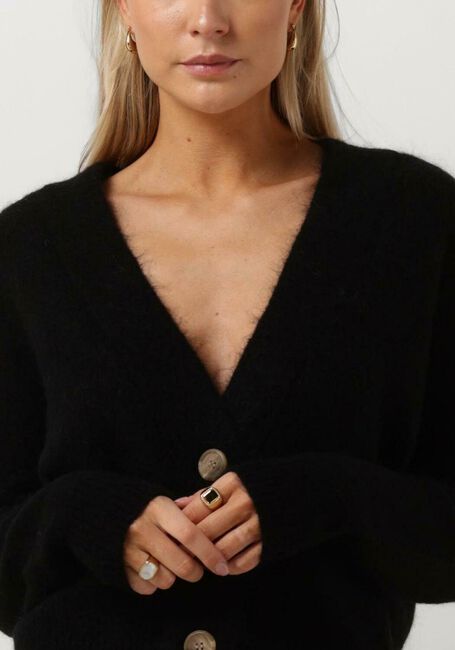 Zwarte SECOND FEMALE Vest BROOKLYN KNIT CARDIGAN - large