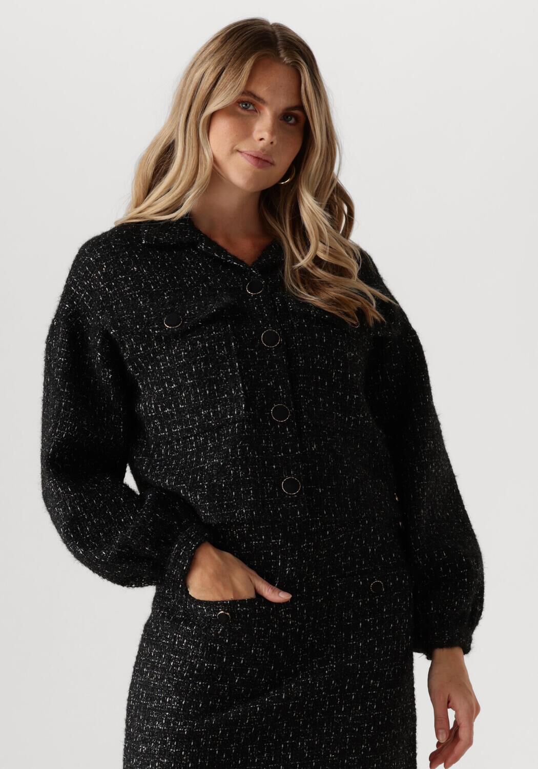 NUKUS Dames Jassen Harmony Jacket Lurex Zwart