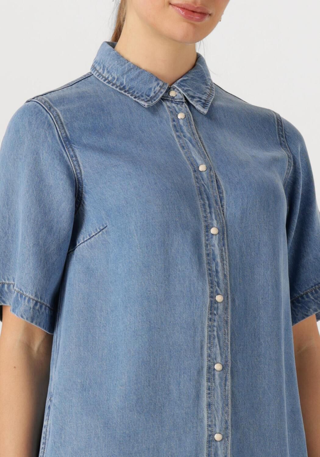 OBJECT Dames Jurken Objframe 2 4 Re Denim Dress Blauw