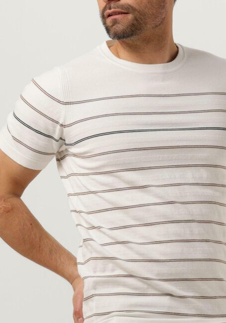 Witte DSTREZZED T-shirt CREW S/S COTTON STRUCTURE STRIPE - large
