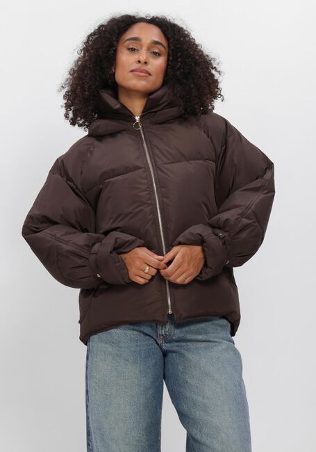 Bruine WITHBLACK Gewatteerde jas WBLKYLIE REAL DOWN JACKET - large