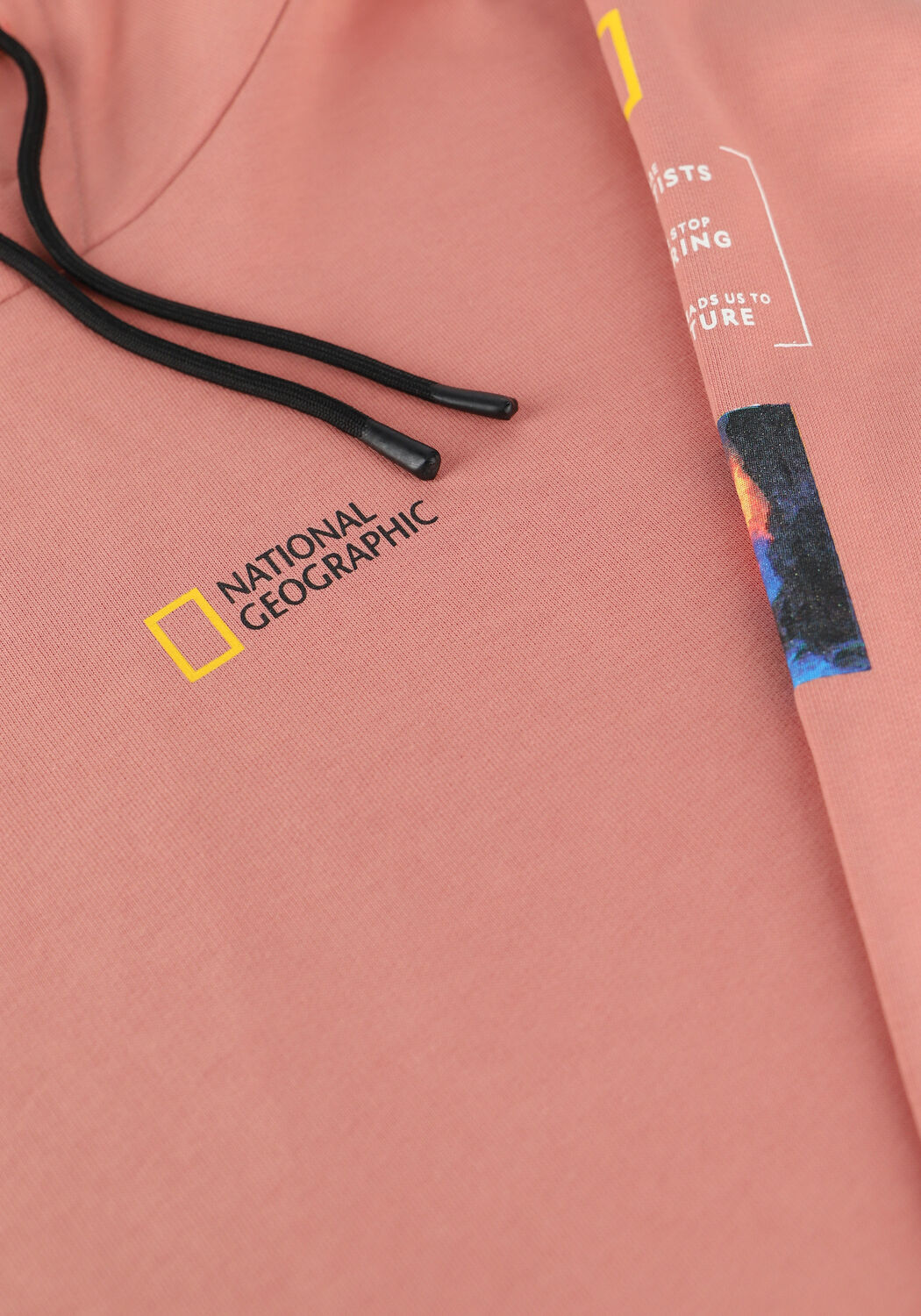 Oranje NATIONAL GEOGRAPHIC Sweater HOODY WITH CORD - large