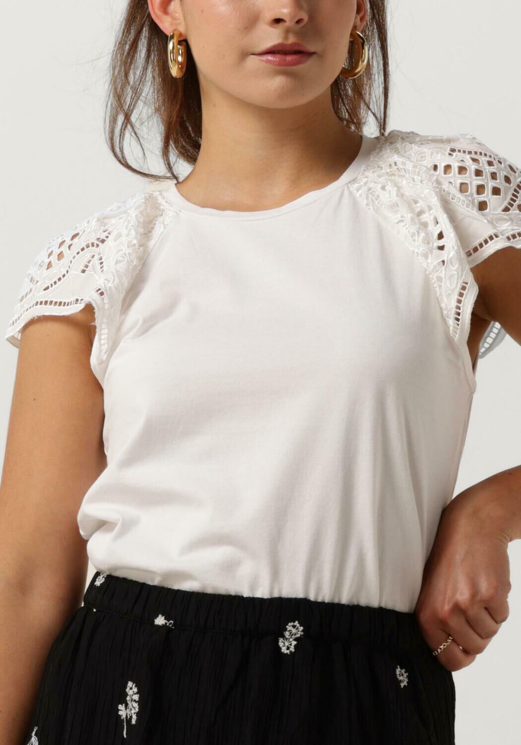 OBJECT Dames Tops & T-shirts Objjarry Re Ss Top Wit