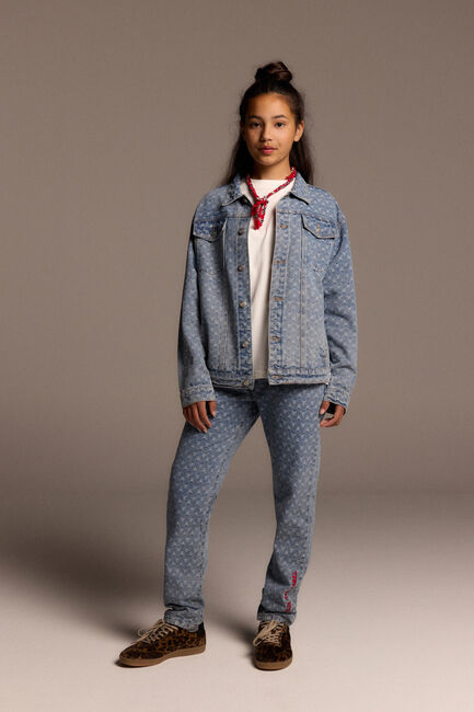 Lichtblauwe ALIX MINI Mom jeans TAPARED BULL DENIM PANTS - large