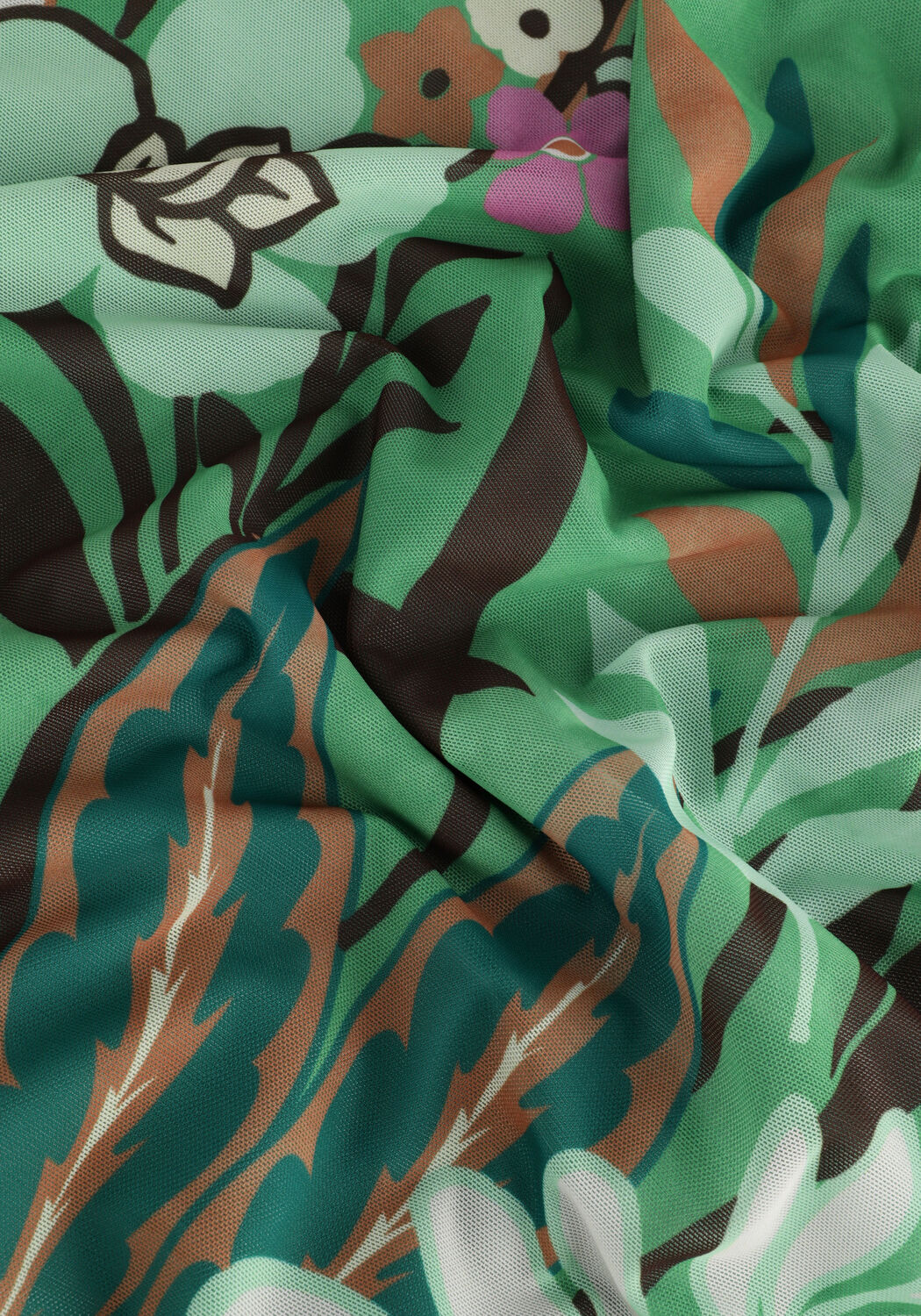 Groene ANA ALCAZAR Maxi jurk MAXI DRESS FEATHER DECO OKOTEX 100 - large