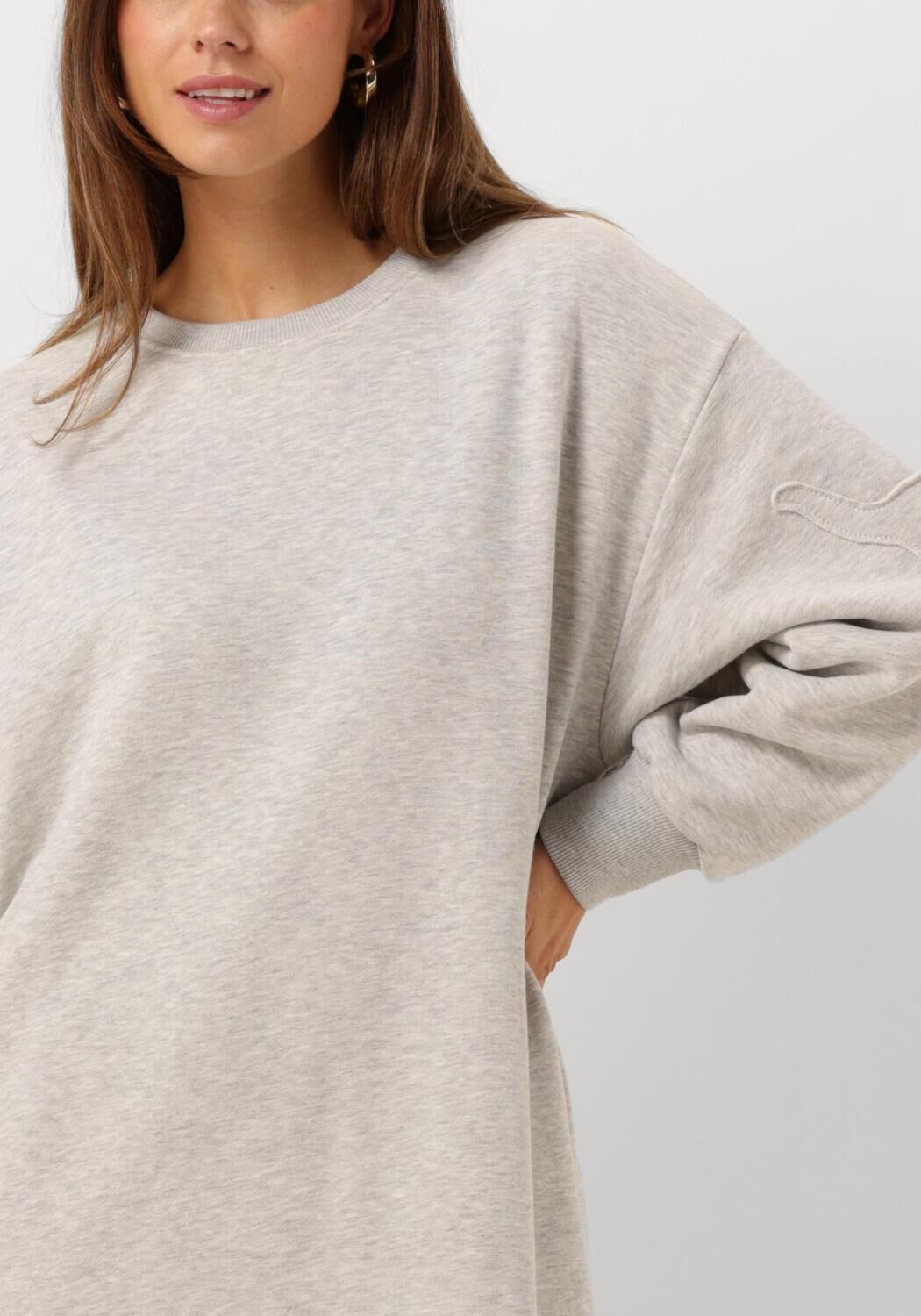 ALIX THE LABEL Dames Jurken Ladies Knitted Midi Sweat Dress Grijs